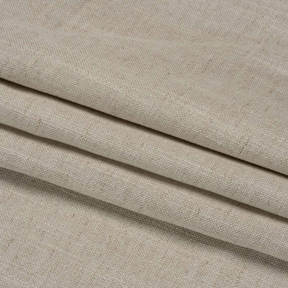 Linen, Viscose and Polyester Woven - Natural - British Imported