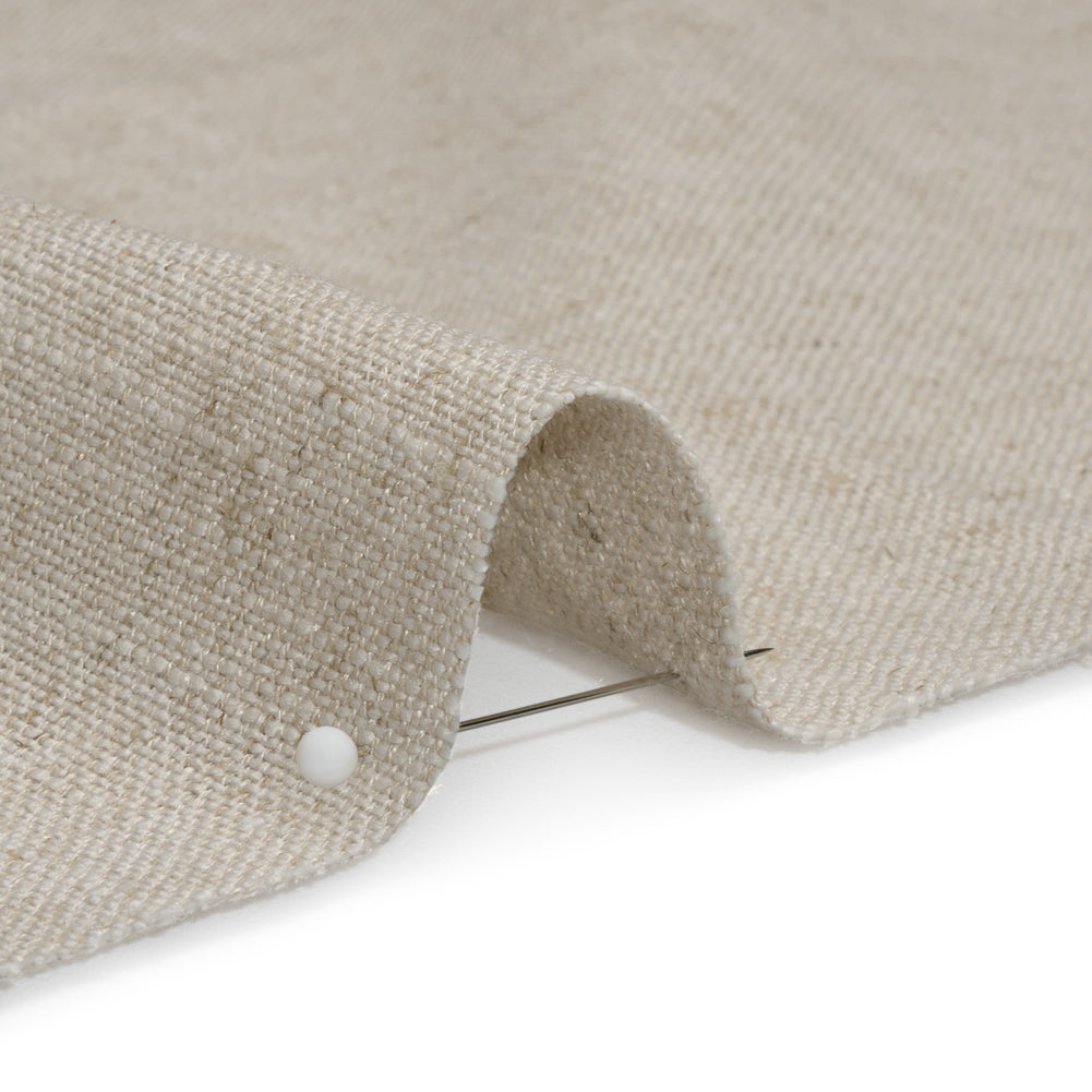 Linen, Viscose and Polyester Woven - Natural - British Imported