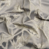 Metallic Drapery Jacquard - Dove Blurred Branches - British Imported