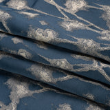 Metallic Drapery Jacquard - Ink Blurred Branches - British Imported