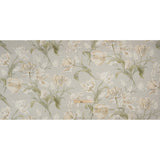 Viscose and Linen Drapery Woven Print - Sage Painting Flowers - British Imported