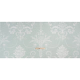 Cotton Canvas Print - Duckegg Scrolls and Leaves - British Imported