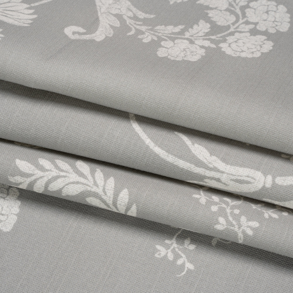 Cotton Canvas Print - Steel Scrolls and Leaves - British Imported