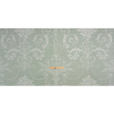 Polyester and Cotton Jacquard - Gray Green Scrolls and Leaves - British Imported