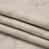 Metallic Drapery Jacquard - Dove Leafy Fans - British Imported