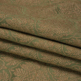 Metallic Drapery Jacquard - Olive Leafy Fans - British Imported