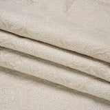 Metallic Drapery Jacquard - Porcelain Leafy Fans - British Imported