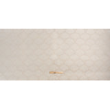 Metallic Drapery Jacquard - Porcelain Leafy Fans - British Imported