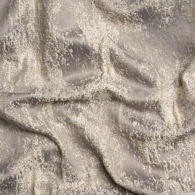 Metallic Drapery Jacquard - Dove Abstract - British Imported