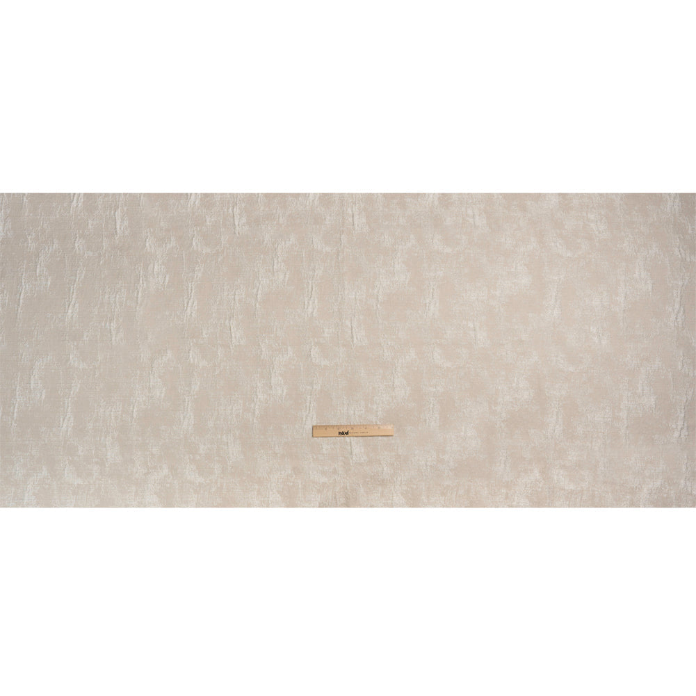 Metallic Drapery Jacquard - Porcelain Abstract - British Imported