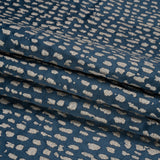 Metallic Drapery Jacquard - Ink Spotted Abstract - British Imported