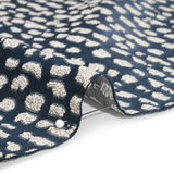 Metallic Drapery Jacquard - Ink Spotted Abstract - British Imported