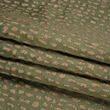 Metallic Drapery Jacquard - Olive Spotted Abstract - British Imported