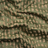 Metallic Drapery Jacquard - Olive Spotted Abstract - British Imported