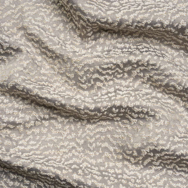 Metallic Drapery Jacquard - Dove Mottled - British Imported
