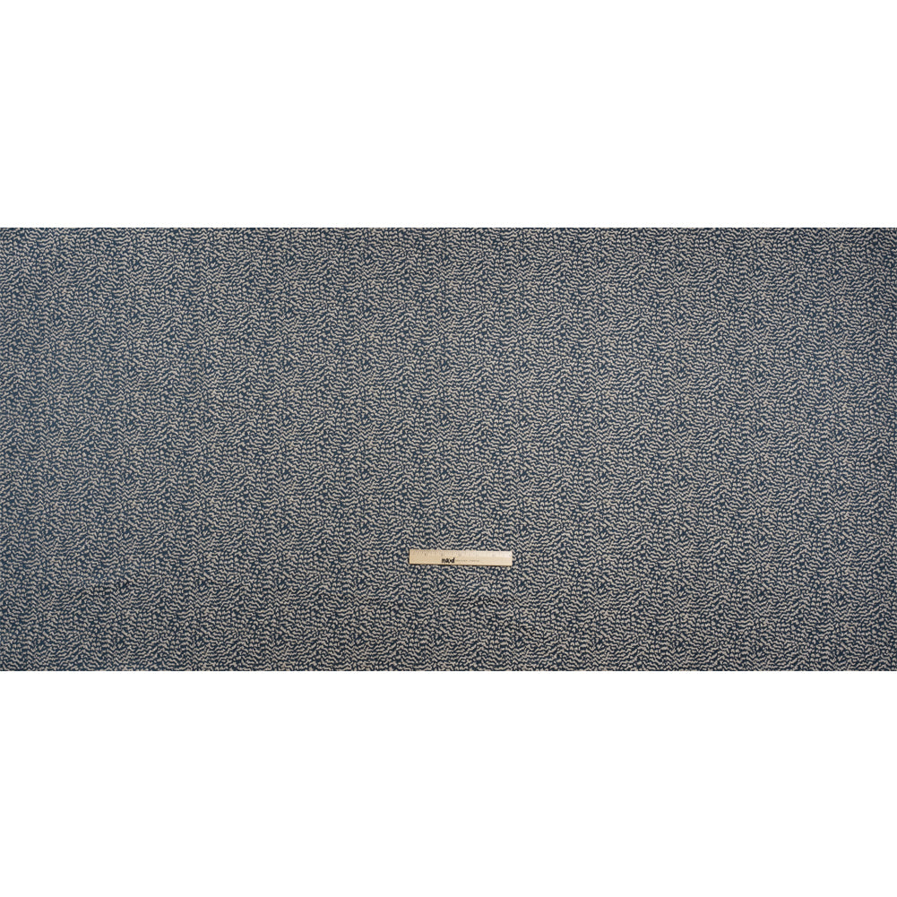 Metallic Drapery Jacquard - Ink Mottled - British Imported
