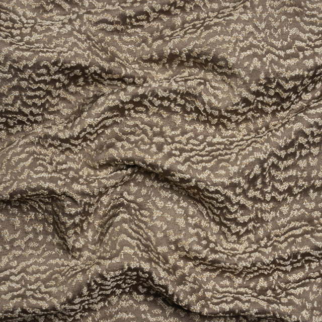 Metallic Drapery Jacquard - Mole Mottled - British Imported