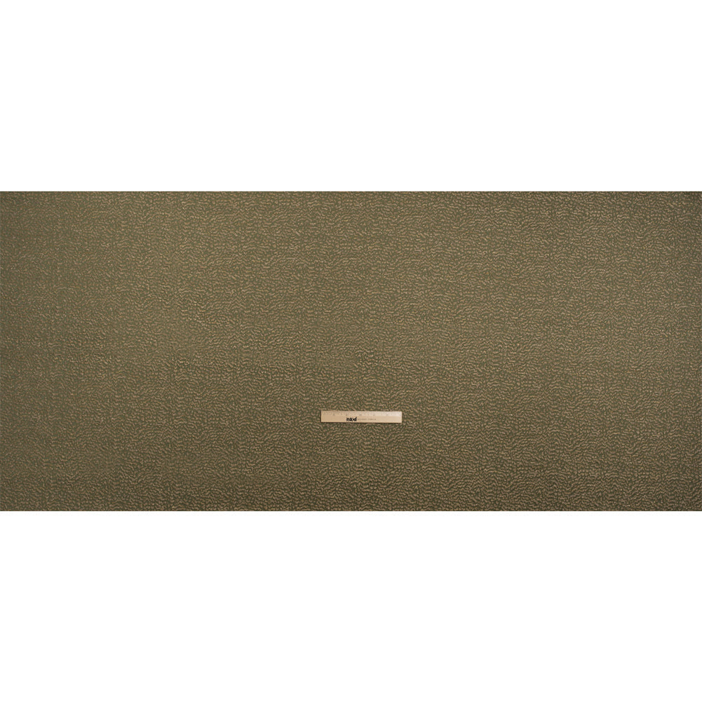 Metallic Drapery Jacquard - Olive Mottled - British Imported