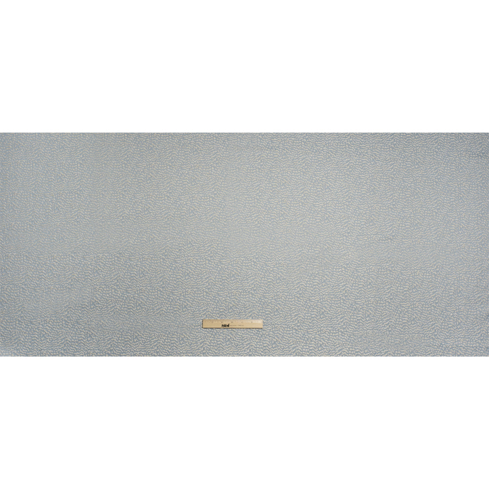 Metallic Drapery Jacquard - Wedgewood Mottled - British Imported