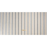 Slubbed Cotton Blend Woven - Ash Wide Stripes - British Imported