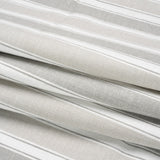 Slubbed Cotton Blend Woven - Pebble Wide Stripes - British Imported