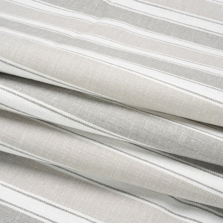 Slubbed Cotton Blend Woven - Pebble Wide Stripes - British Imported