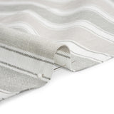 Slubbed Cotton Blend Woven - Pebble Wide Stripes - British Imported