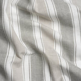 Slubbed Cotton Blend Woven - Pebble Wide Stripes - British Imported