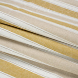 Slubbed Cotton Blend Woven - Pollen Wide Stripes - British Imported