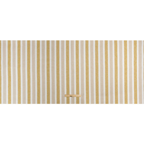 Slubbed Cotton Blend Woven - Pollen Wide Stripes - British Imported
