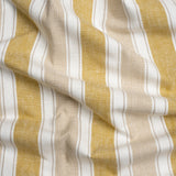 Slubbed Cotton Blend Woven - Pollen Wide Stripes - British Imported