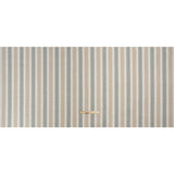 Slubbed Cotton Blend Woven - Seafoam Wide Stripes - British Imported