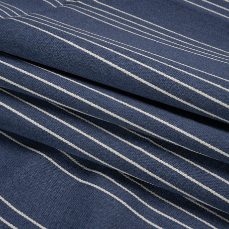 Soft Textured Recycled Polyester Drapery Woven - Indigo - British Imported