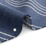 Soft Textured Recycled Polyester Drapery Woven - Indigo - British Imported