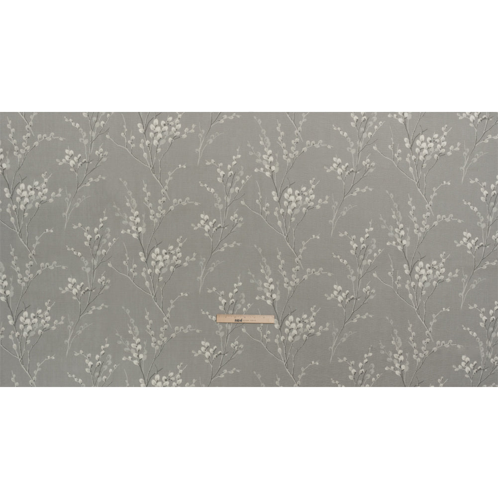 Linen and Rayon Drapery Woven - Steel Prairie Willow - British Imported