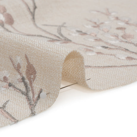 Embroidered Drapery Woven - Blush Prairie Willow - British Imported