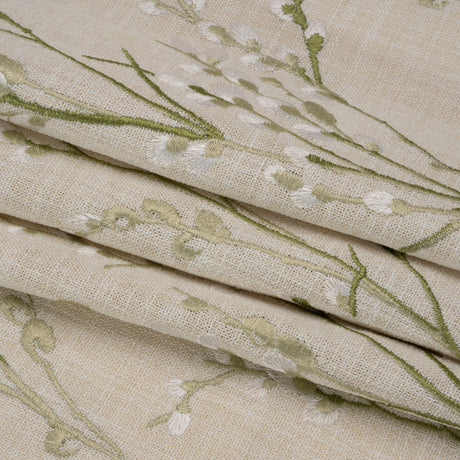 Embroidered Drapery Woven - Hedgerow Prairie Willow - British Imported