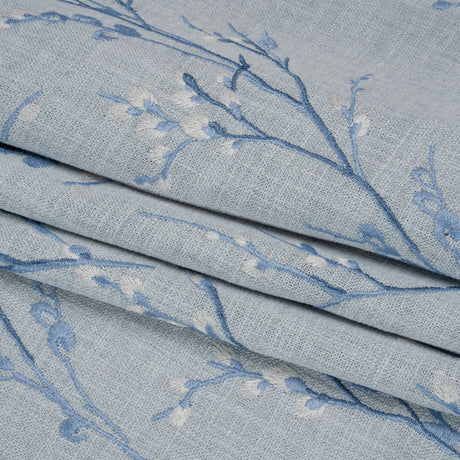 Embroidered Drapery Woven - Seaspray Prairie Willow - British Imported