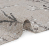 Embroidered Drapery Woven - Steel Prairie Willow - British Imported