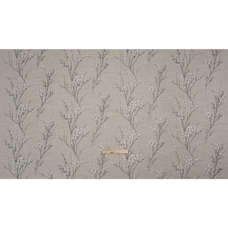 Embroidered Drapery Woven - Steel Prairie Willow - British Imported