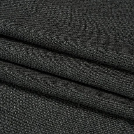 Linen, Viscose and Polyester Woven - Charcoal - British Imported
