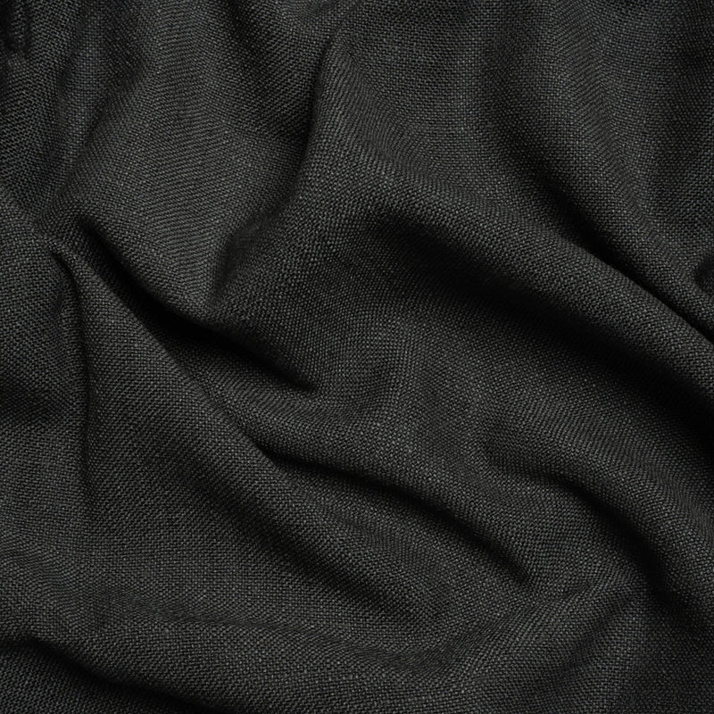 Linen, Viscose and Polyester Woven - Charcoal - British Imported