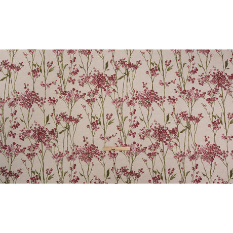Cotton Canvas Print - Cranberry Berry Stems - British Imported