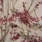Cotton Canvas Print - Cranberry Berry Stems - British Imported