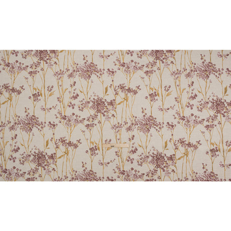 Cotton Canvas Print - Mulberry Berry Stems - British Imported