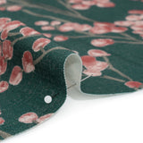 Cotton Canvas Print - Peacock Berry Stems - British Imported