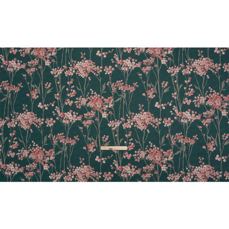 Cotton Canvas Print - Peacock Berry Stems - British Imported