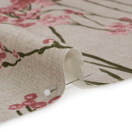 Cotton Canvas Print - Rosewood Berry Stems - British Imported