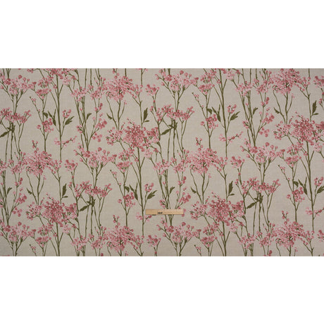 Cotton Canvas Print - Rosewood Berry Stems - British Imported
