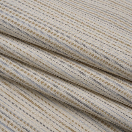 Polyester and Cotton Twill - Chambray Barcode Stripes - British Imported